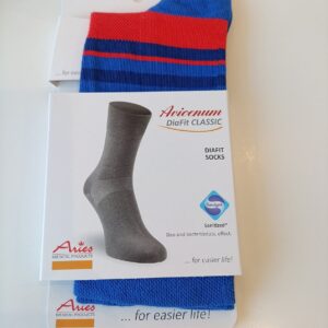 Calze per diabetici Avicenum DiaFit CLASSIC taglia 36-39 paio 5030 blu scuro/rosso